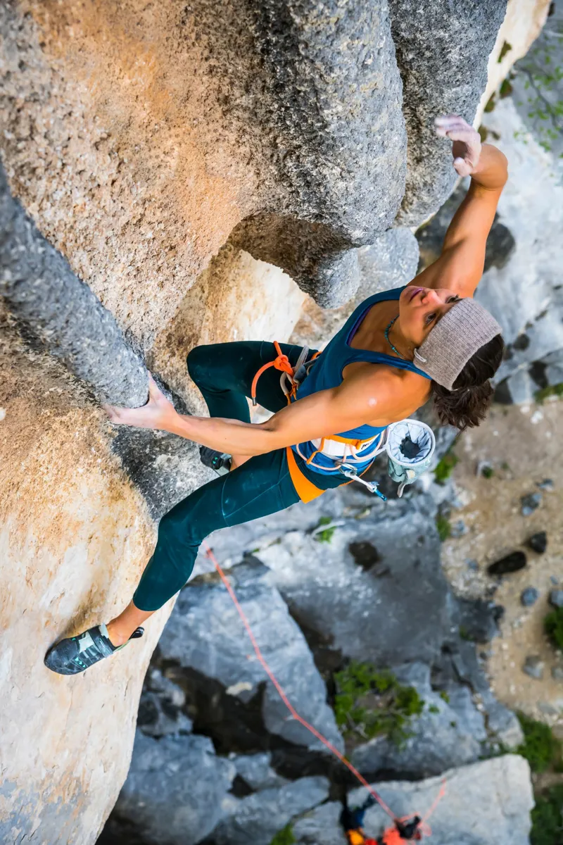 Scarpa Womens Instinct VS Climbing Shoes - Black-Aqua-5